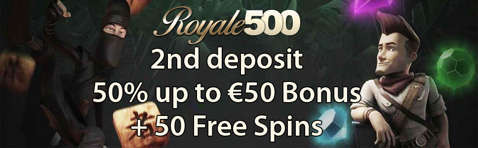 Royale500 Casino Second Deposit Bonus 100 25 Free Spins